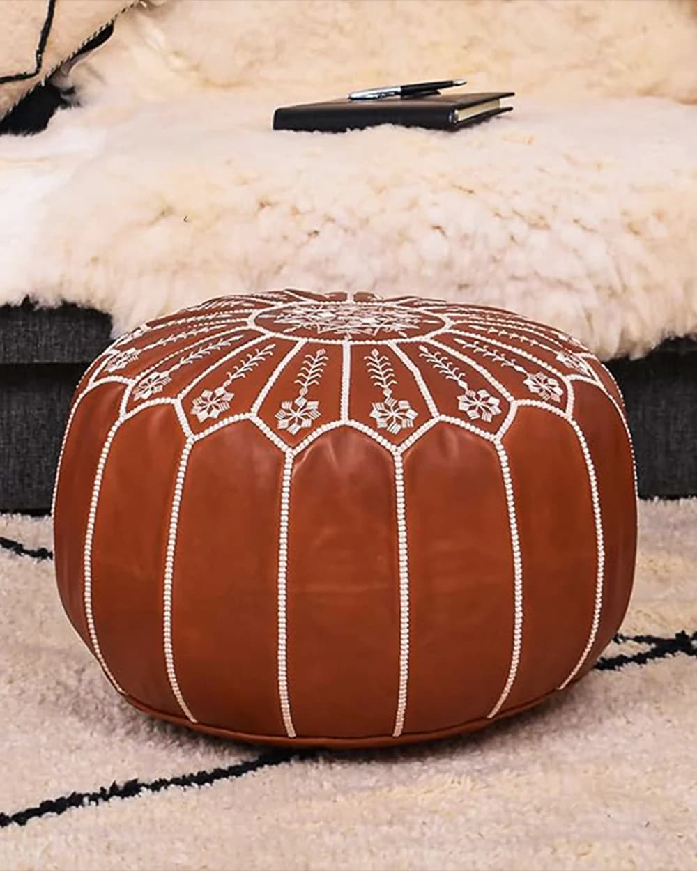 hachkar embroidered — brown -- view 4