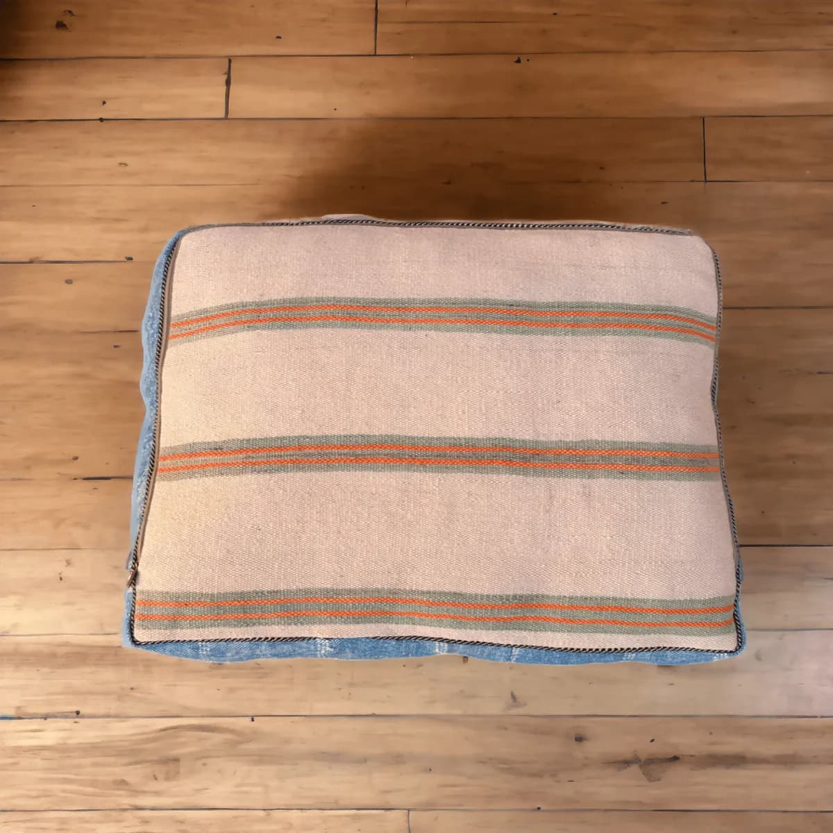 kilim pouf — beige -- view 3