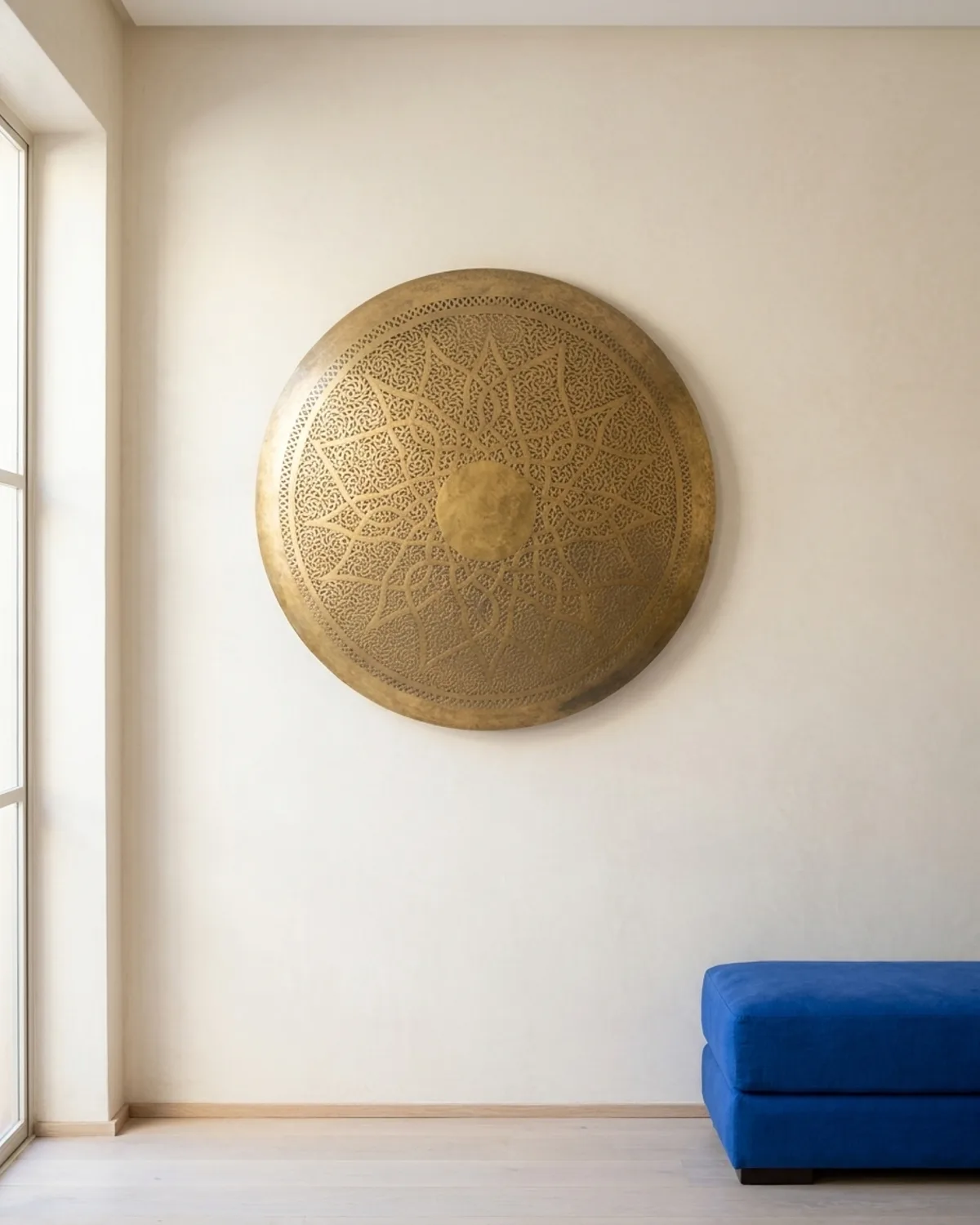 dinandier plateau — copper coffee table — view 1